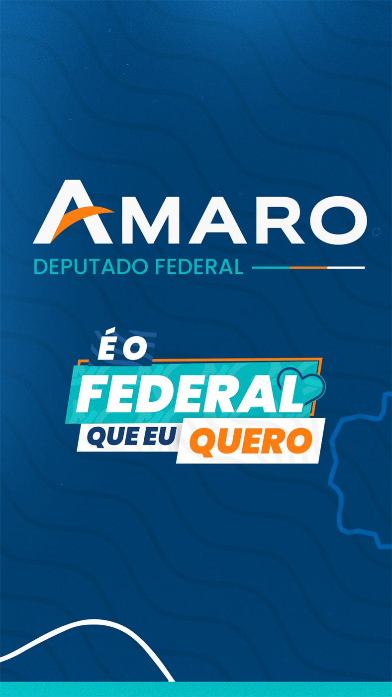 Arte da campanha: Amaro, é o federal que eu quero